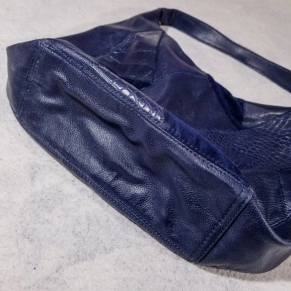 Nine West Dark Blue Patchwork Style Zipped Purse - Picture 5 of 8